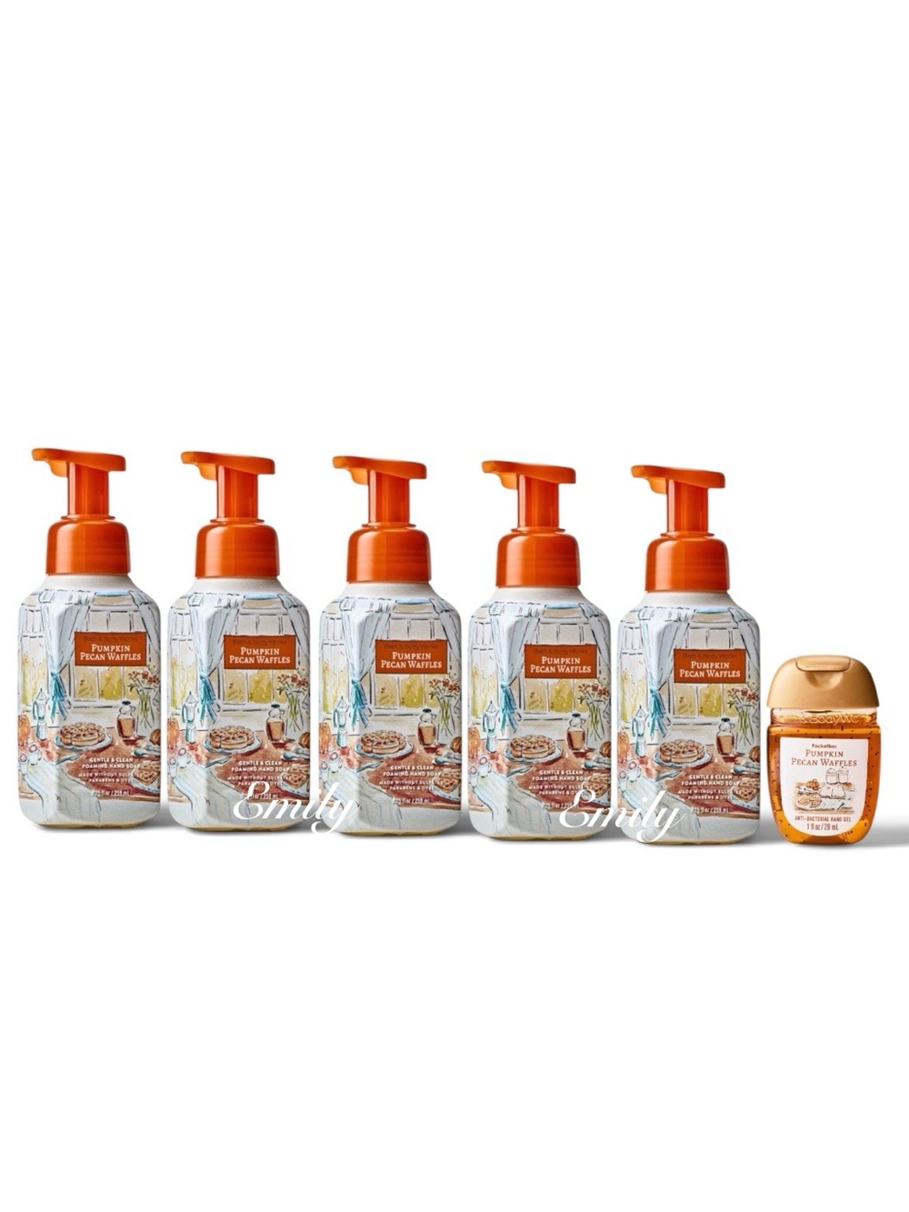 5X Bath & Body Works PUMPKIN PECAN WAFFLES foaming hand soap Set Bundle - Picture 1 of 4
